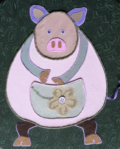 carnaval cochon rose vert 2